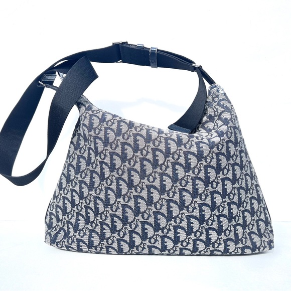 Vintage Christian Dior trotter blue crossbody shoulder bag - Picture 9 of 13